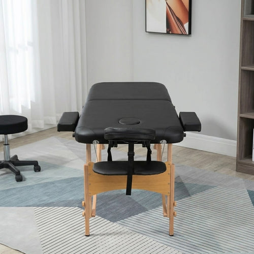 Table de Massage Prestige – Bois Massif 2 Zones, Hauteur Réglable | Kiné, Spa, Institut