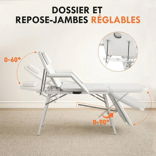 Table de Massage Nomade – Pliante et Portable, 3 Zones Réglables | Kiné, Spa, Institut