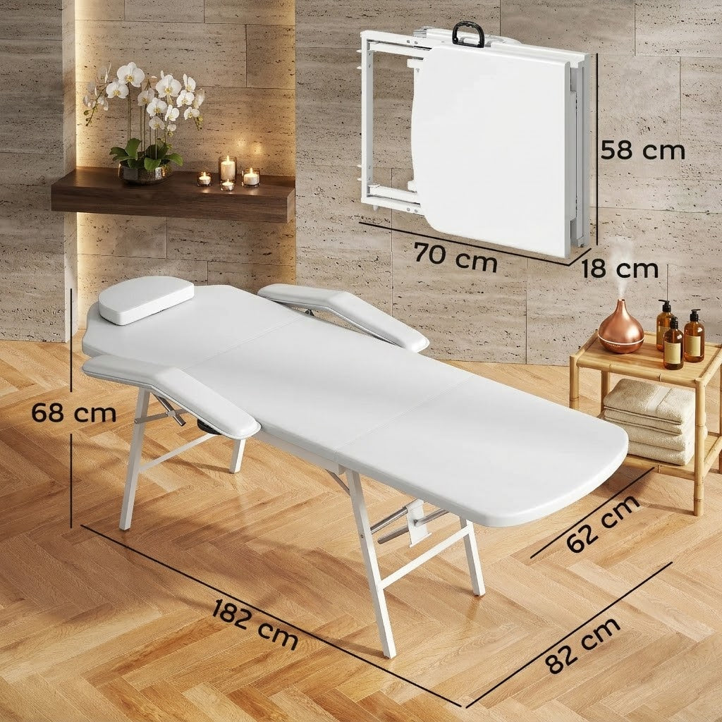 Table de Massage Nomade – Pliante et Portable, 3 Zones Réglables | Kiné, Spa, Institut
